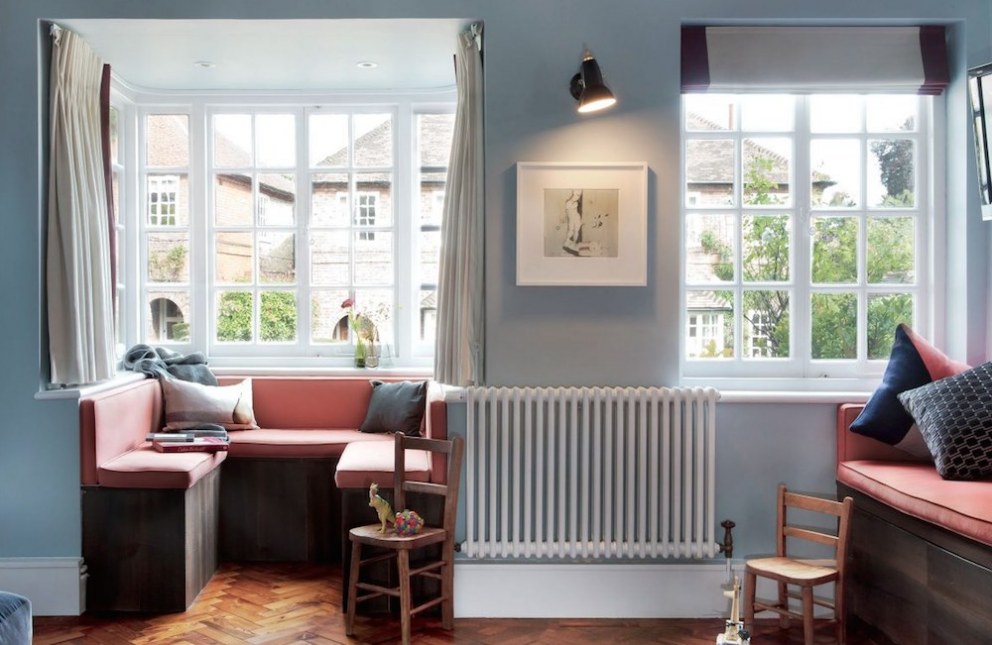 Muswell Hill refurbishment | Living area with family spaced window seating | Interior Designers